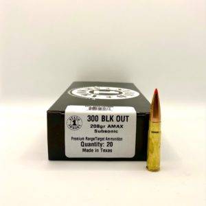 Stand 1 Armory 300 Blk 208gr AMAX Subsonic – New Brass